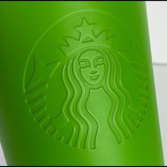 STARBUCKS 2014 Kelly Green Matte Cold Tumbler 16oz - Picture 2 of 5